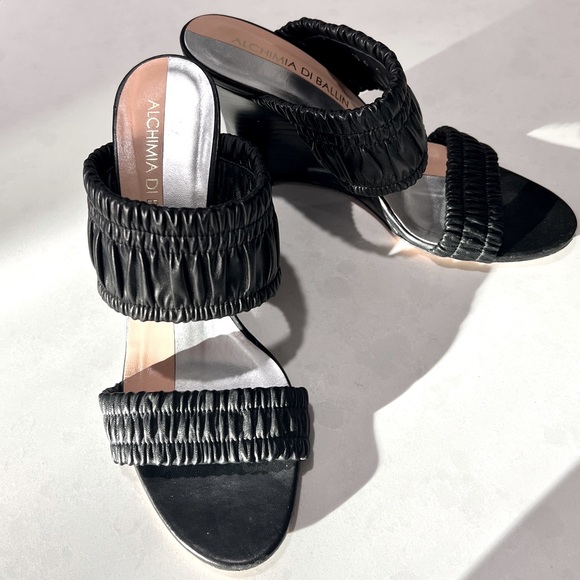 ALCHIMIA DI BALLIN Leather Wedge Heels - Picture 7 of 14